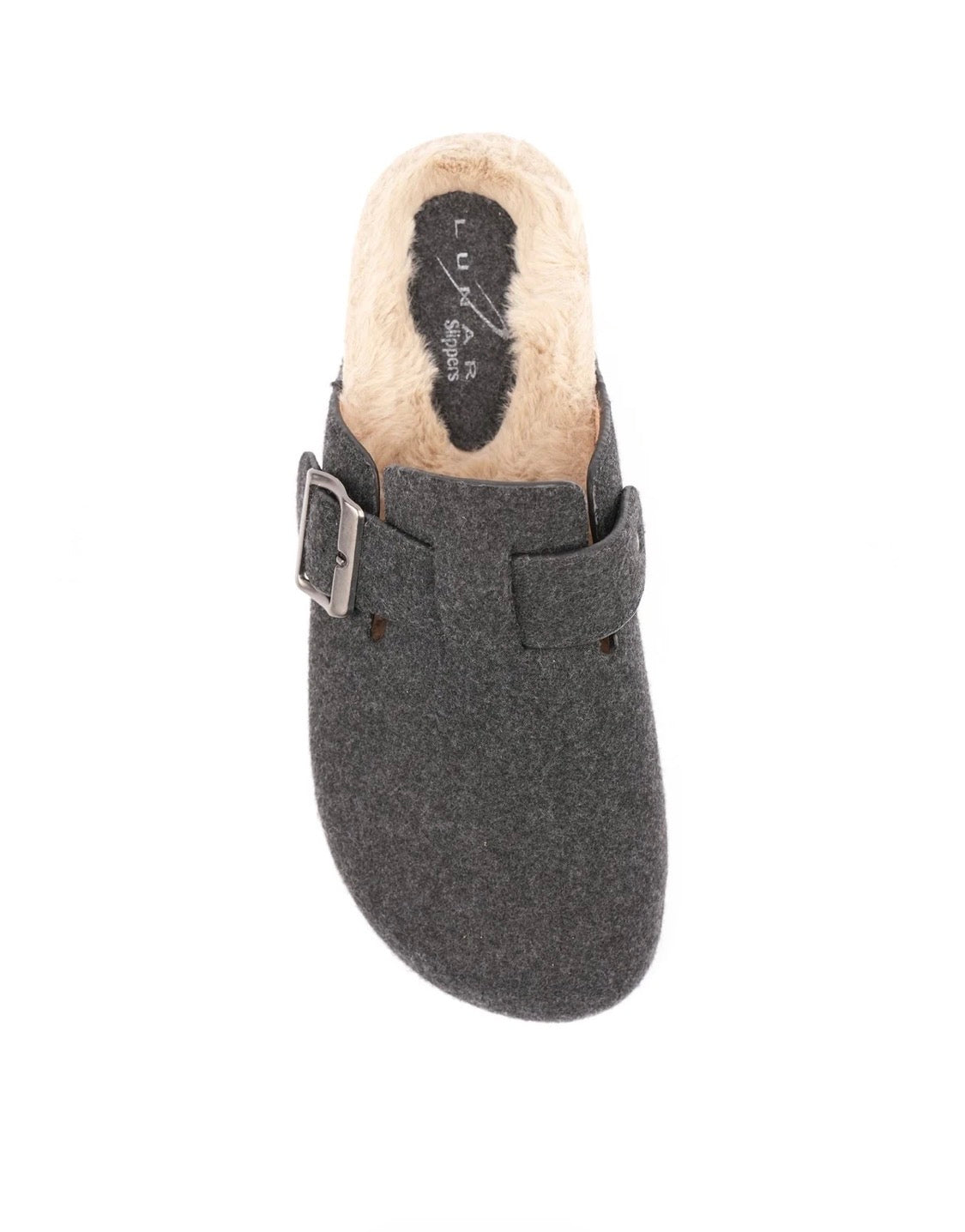 Lazy Dogz - 'Palmer' Dark Grey Mens Mule Slipper