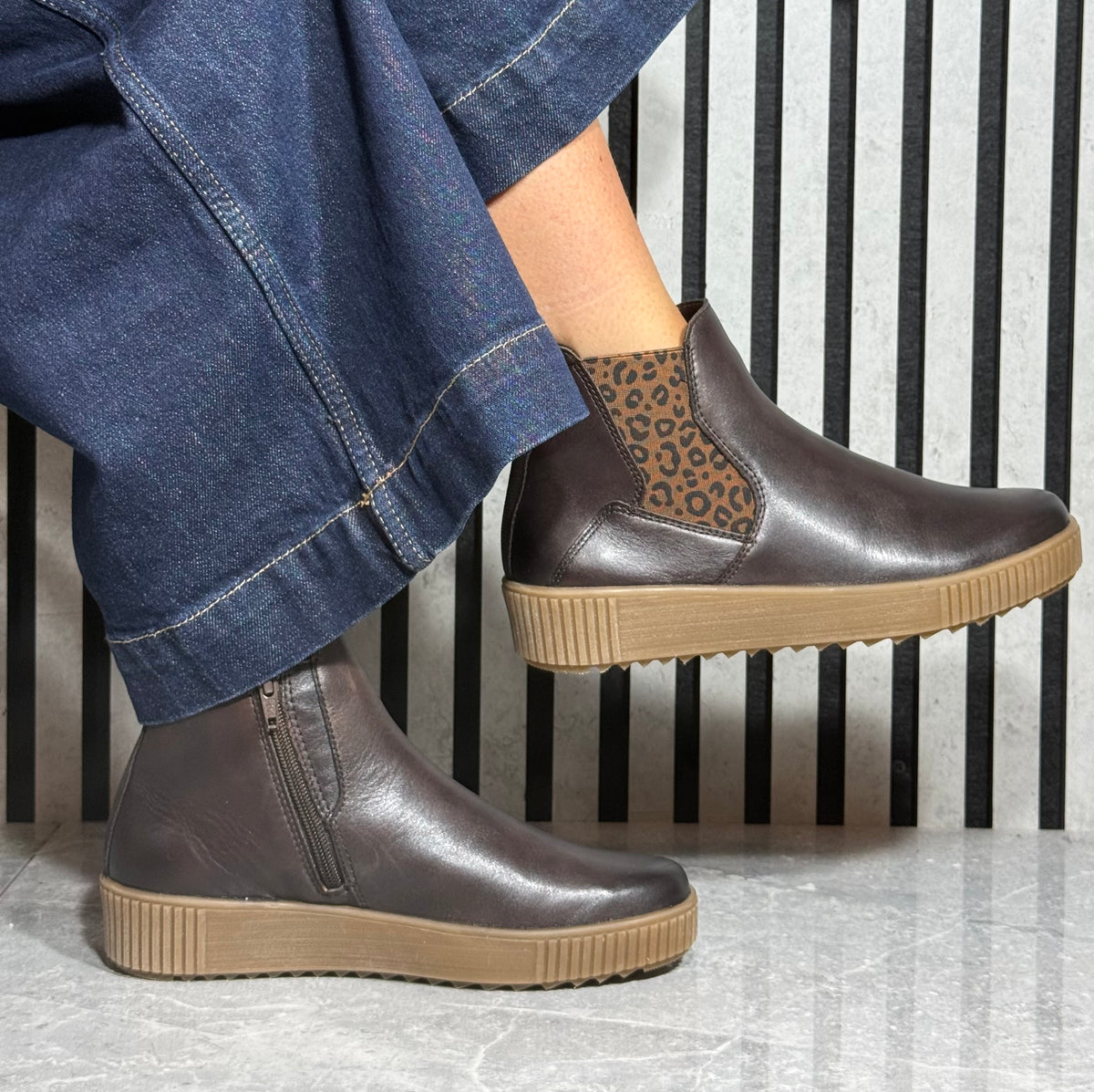 Remonte - Brown Gum Sole Leather Boot