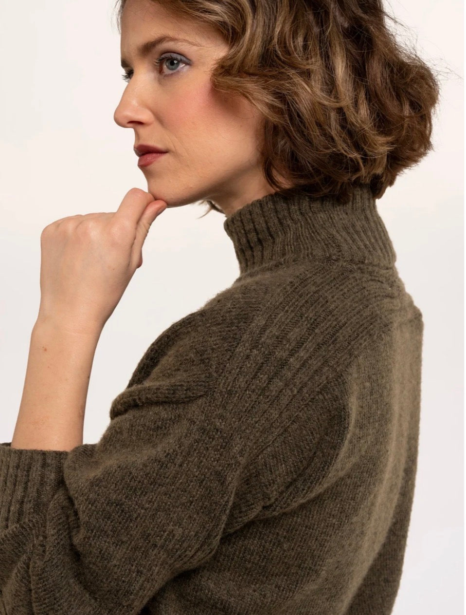 Brakeburn - ‘Signe’ Stitch Detail Knitted Roll Neck Jumper