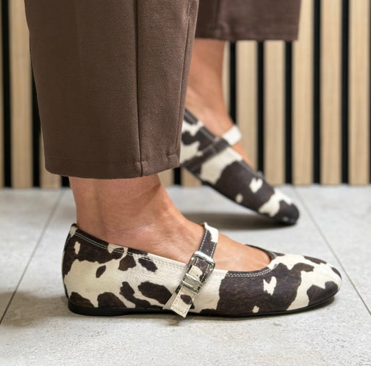 Tamaris - Cow Print Strap Pump