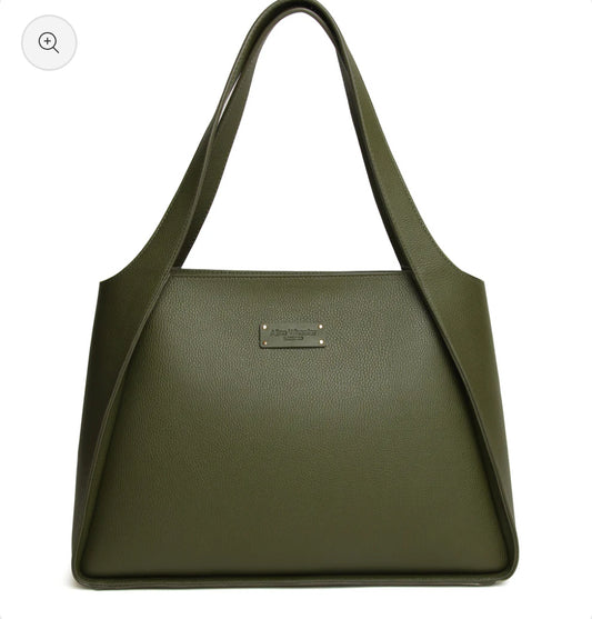 Alice Wheeler - ‘Kensington’ Olive Tote Bag