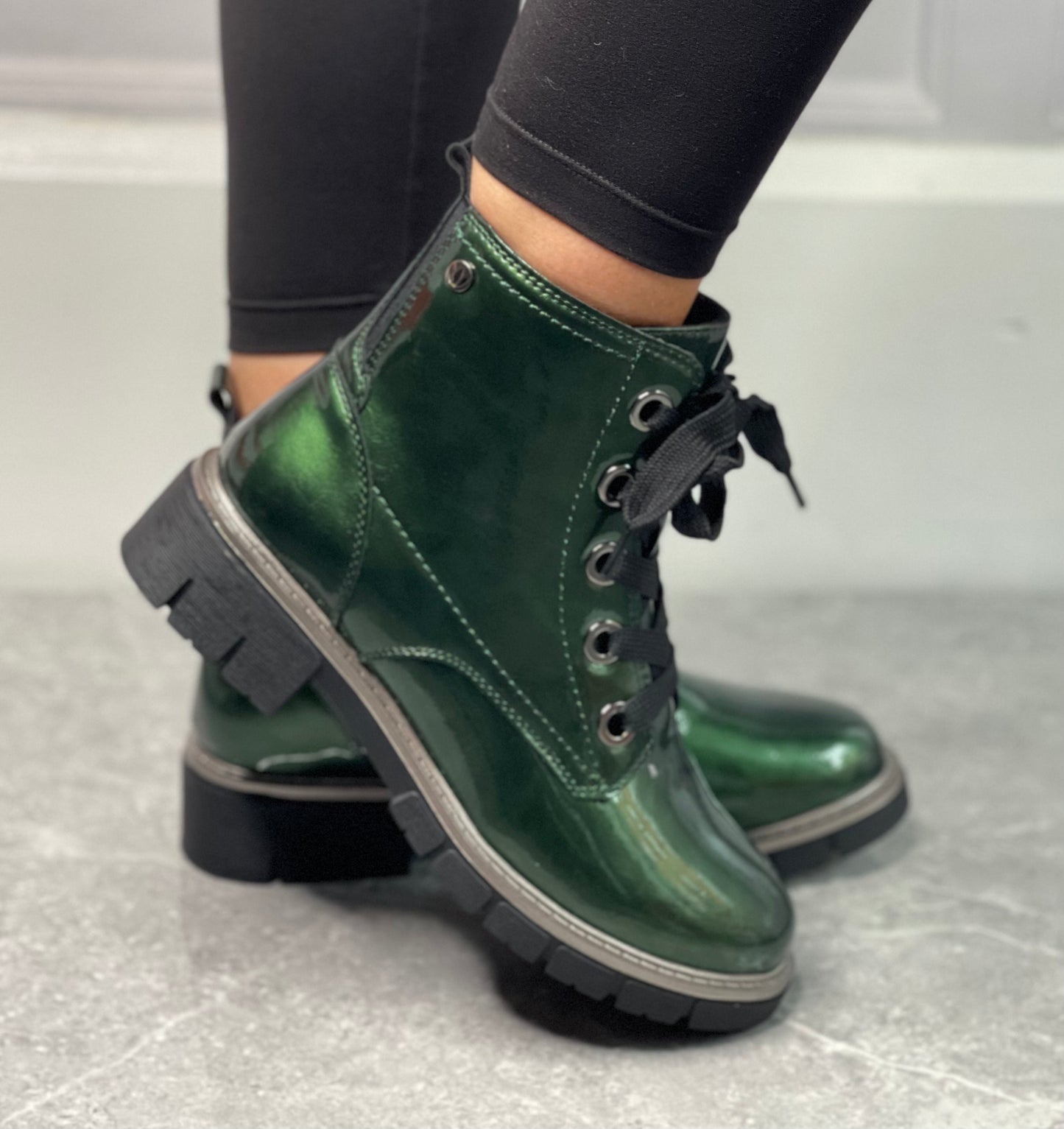 Lotus - 'Jojo' Green Patent Boot