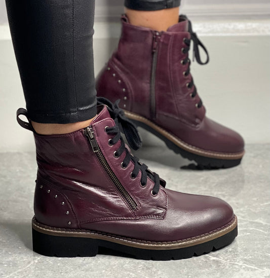 Lotus - 'Braxton' Purple Leather Boot