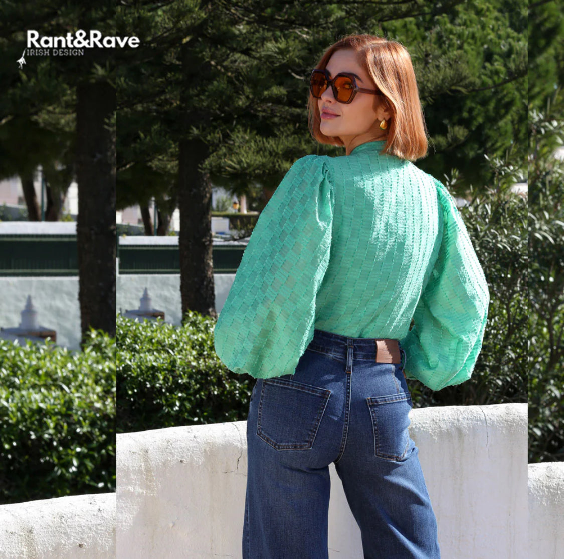 Rant & Rave - ‘Zuri’ Green Blouse