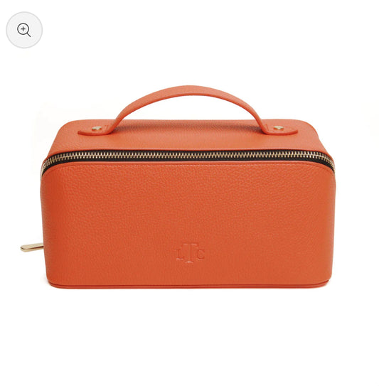 Alice Wheeler - Orange & Black London Train Case Co.