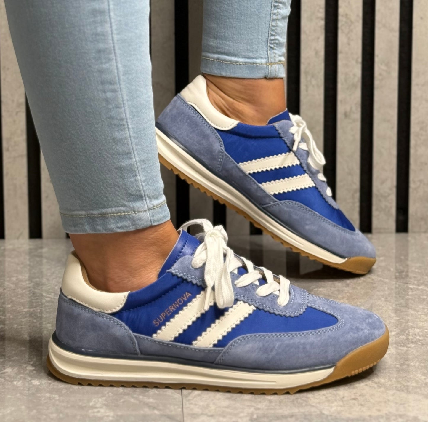 Drilleys- 'Seventy Three' Vinted Farney Stripe Trainer