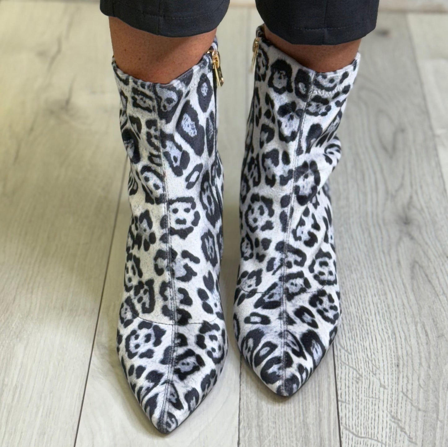 Una Healy - 'A Fire Love' Cruella Leopard Sock Boot