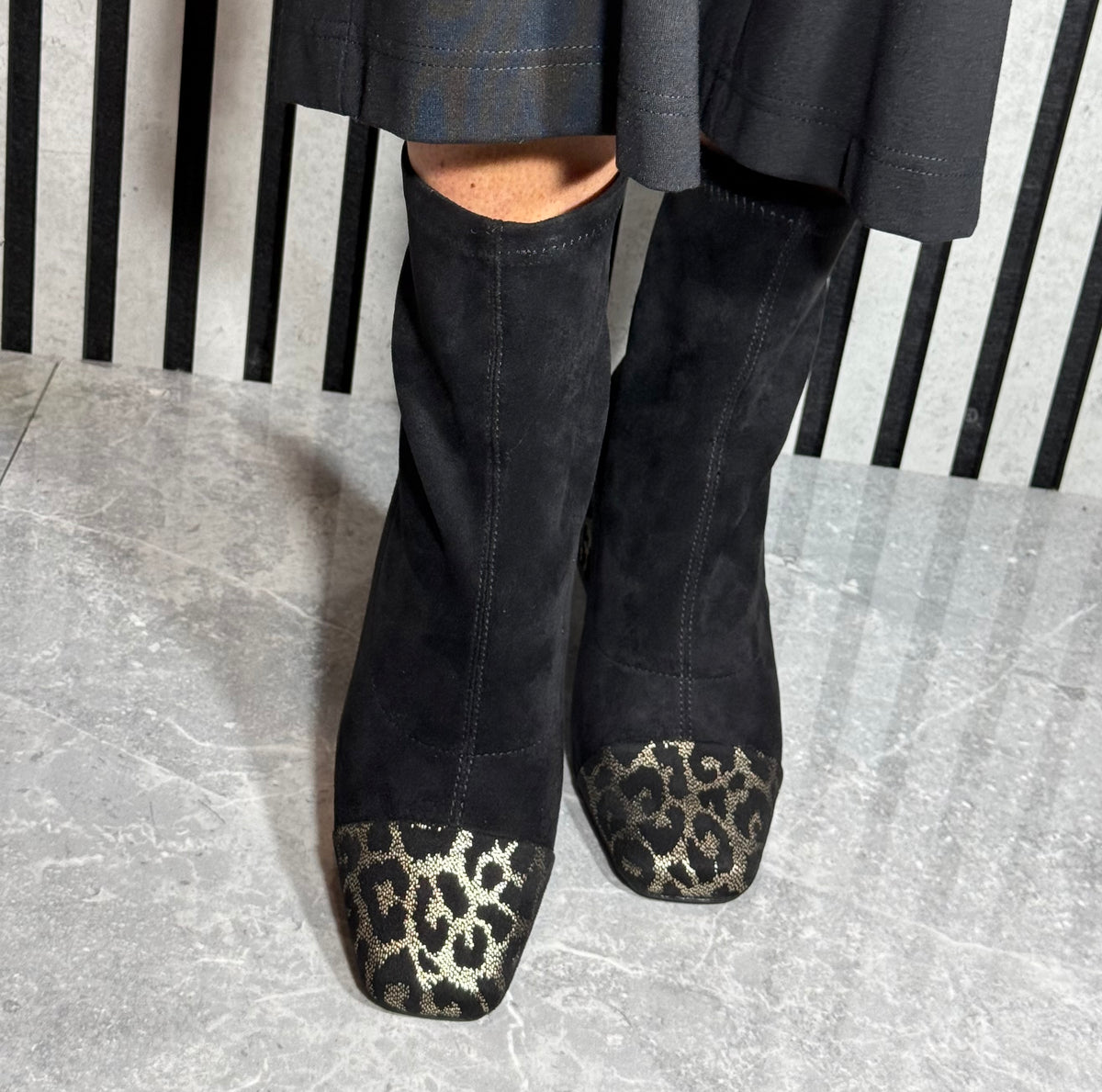 Una Healy - 'Homegrown' Vinyl Wild Block Heel Boot
