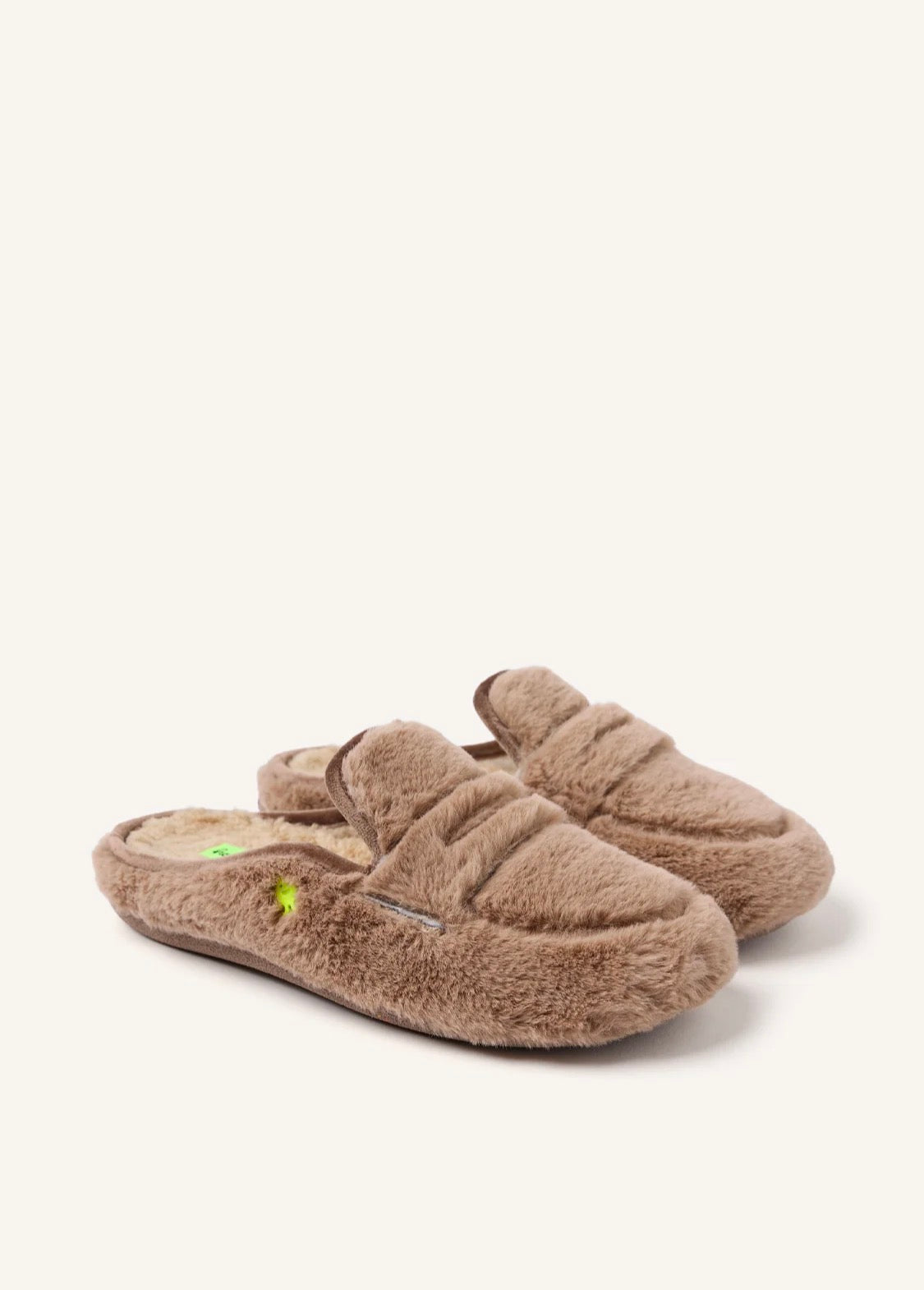 Hot Potatoes - ''Harrietta' Taupe Teddy Slipper