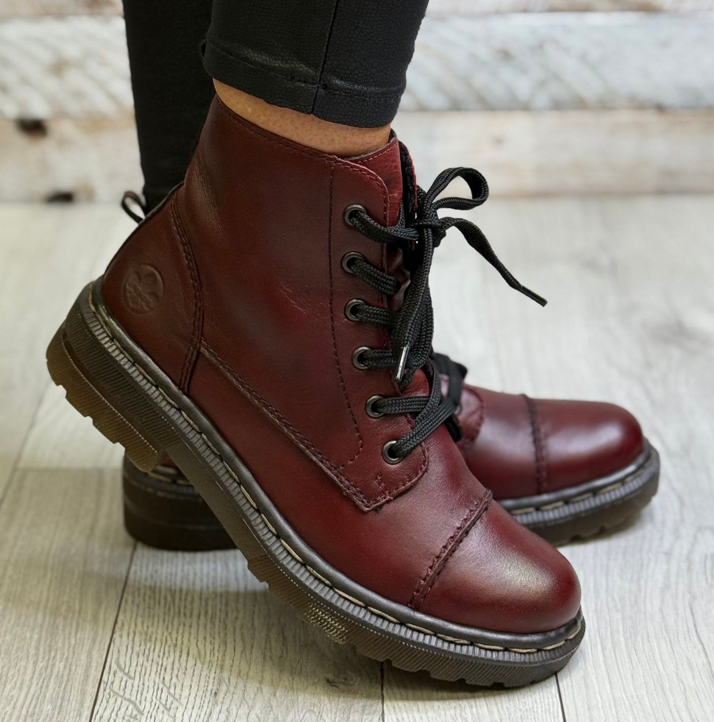 Rieker - Burgundy Lace Boot