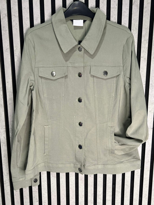 Khaki Jean Style Stretch Jacket