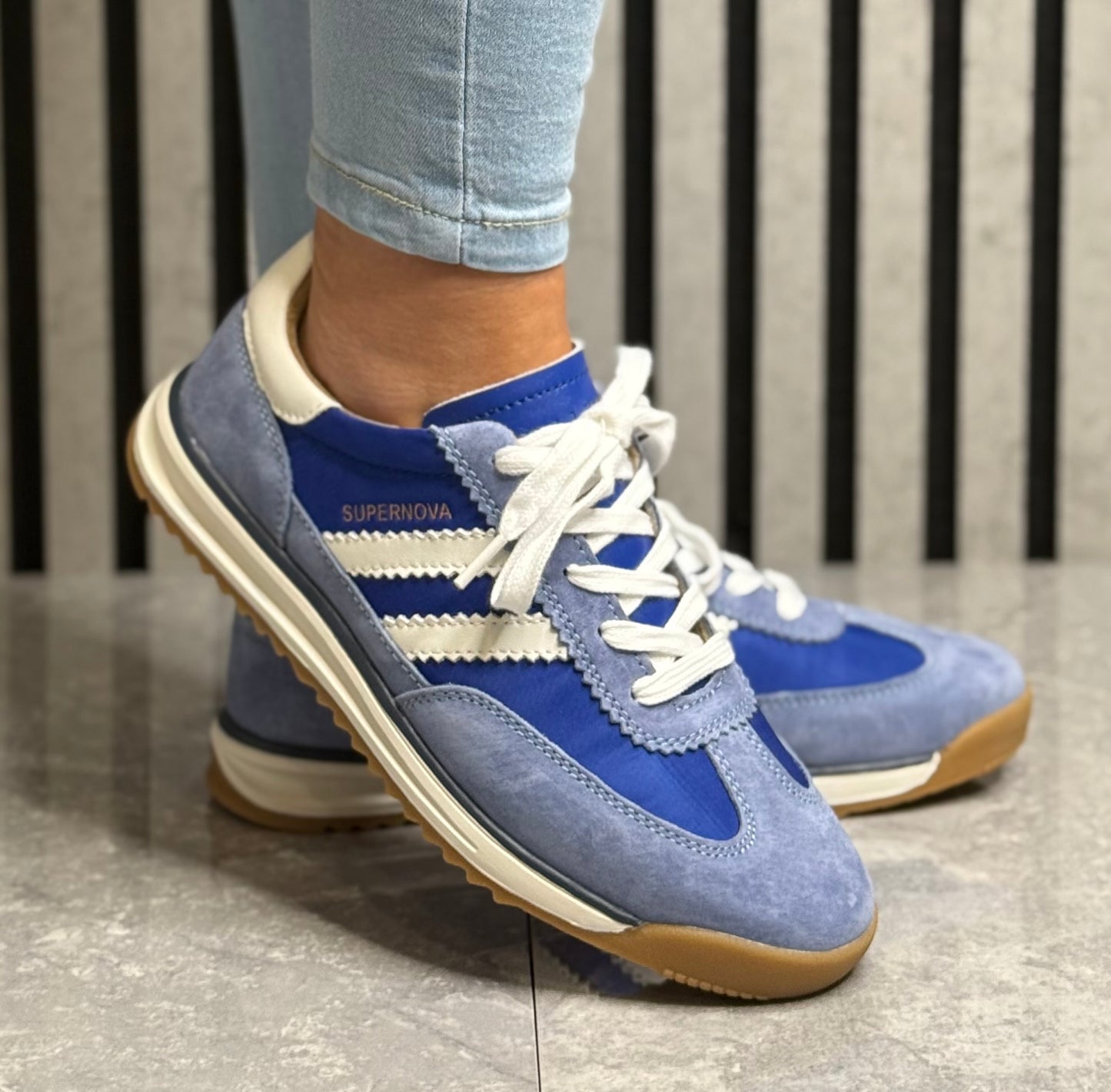 Drilleys- 'Seventy Three' Vinted Farney Stripe Trainer