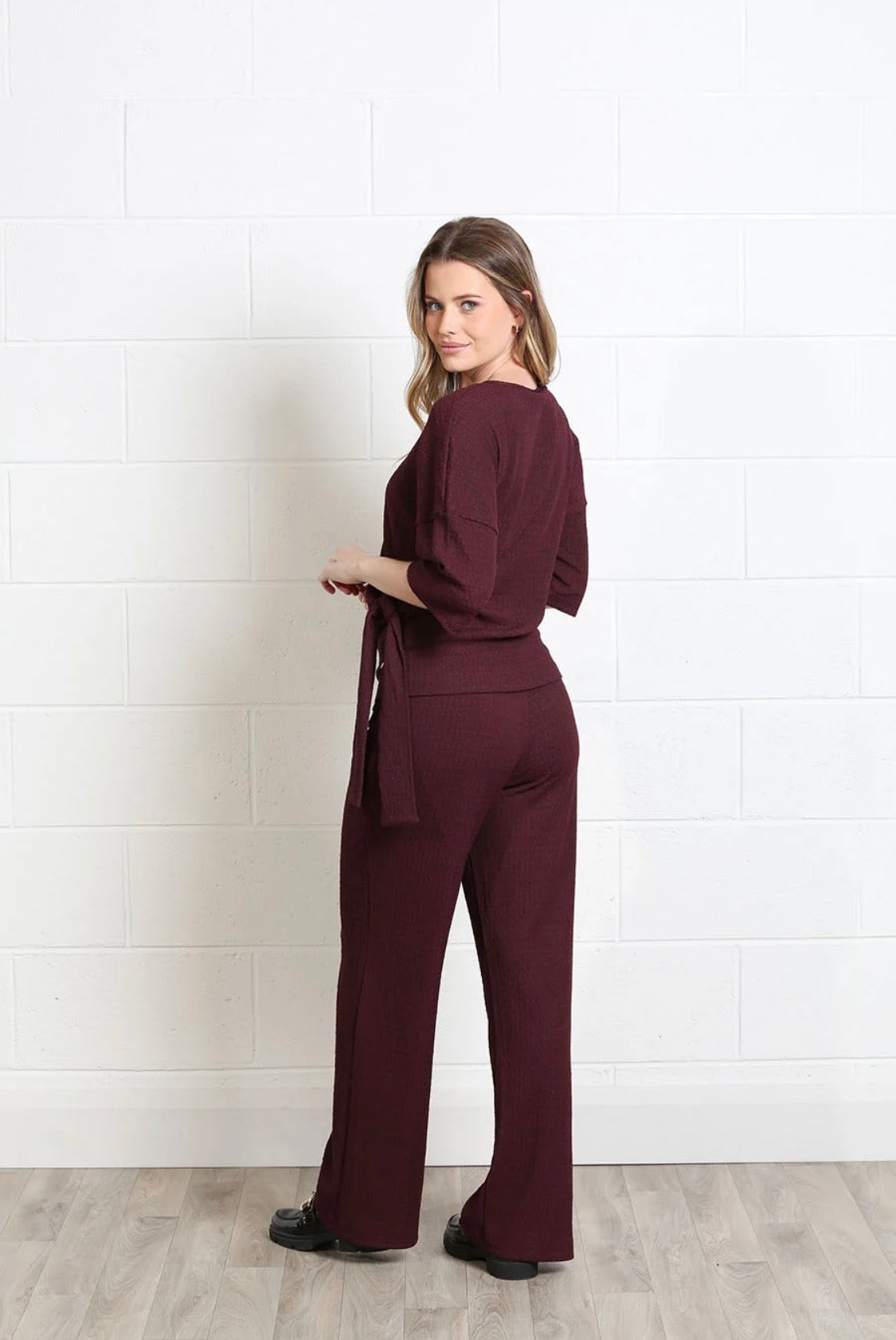 Rant & Rave - Freya Chocolate Brown Textured Co-Ord