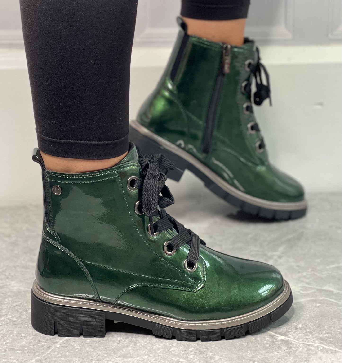 Lotus - 'Jojo' Green Patent Boot