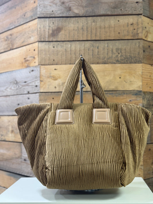 hannah k - 'Brianna' Camel Cord Medium Handbag