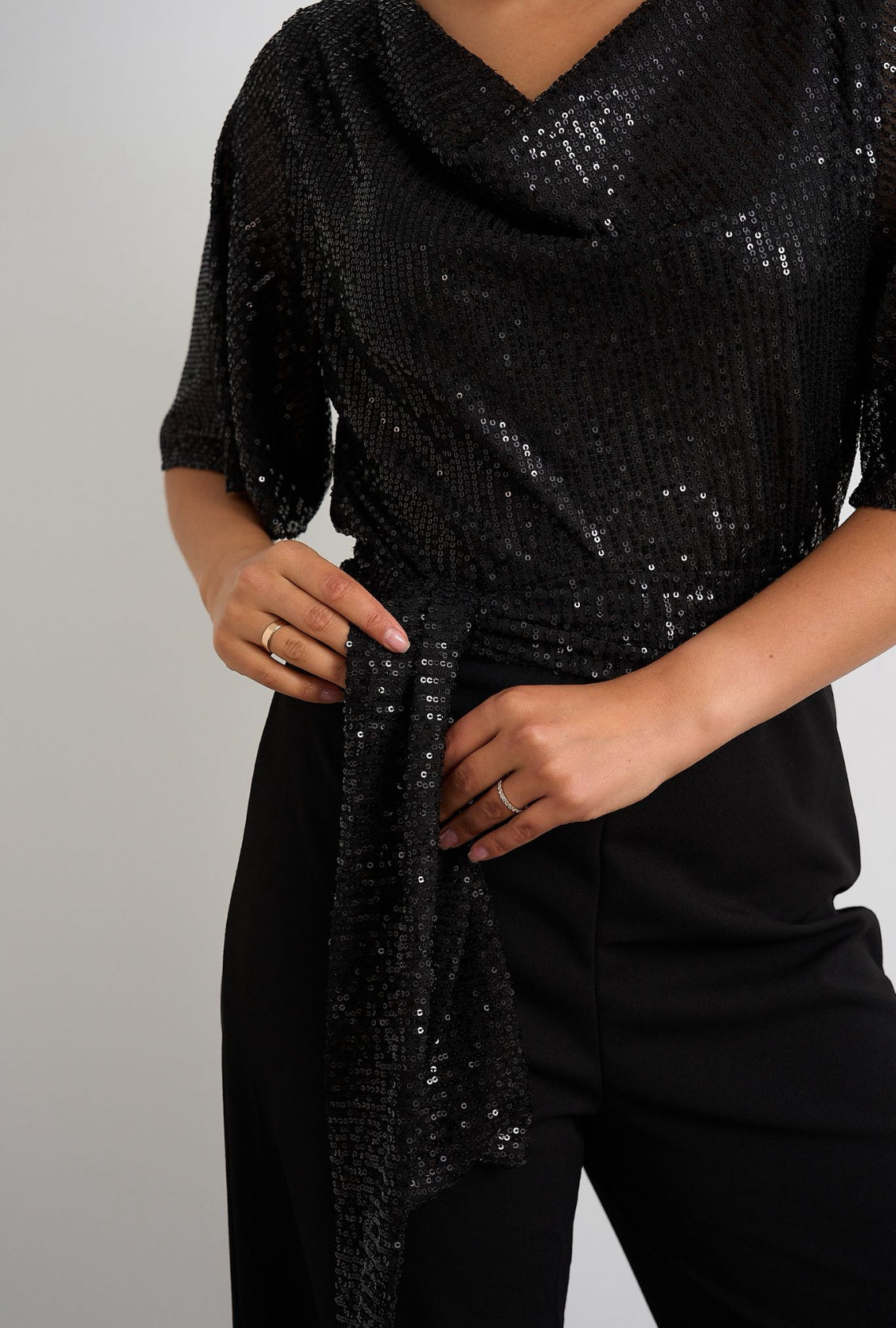 Black Sparkle Top Jumpsuit