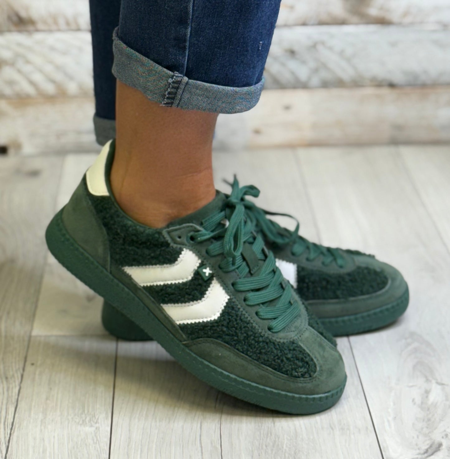 Xti - Dark Green Teddy Trainer (144734)