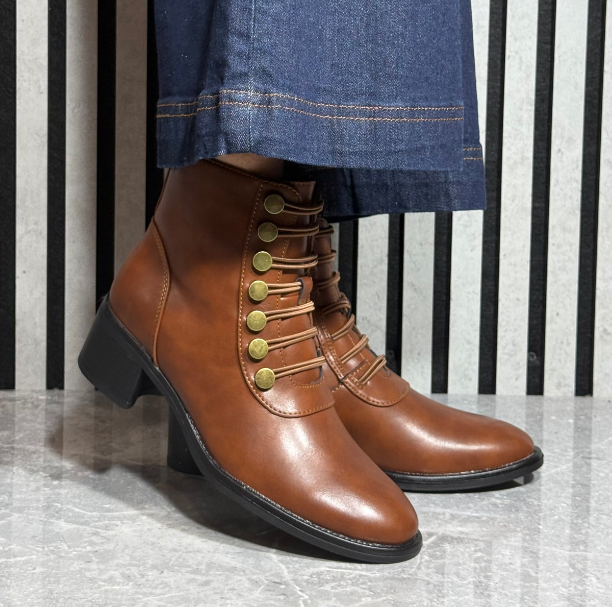 Lunar - 'Izzie' Tan Ankle Boot