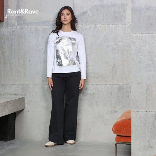 Rant & Rave - 'Nola' Black Wide Leg Jean
