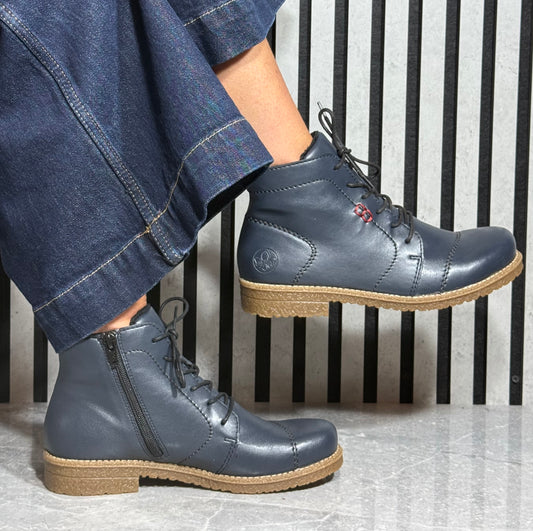 Rieker - Navy Laced Boot