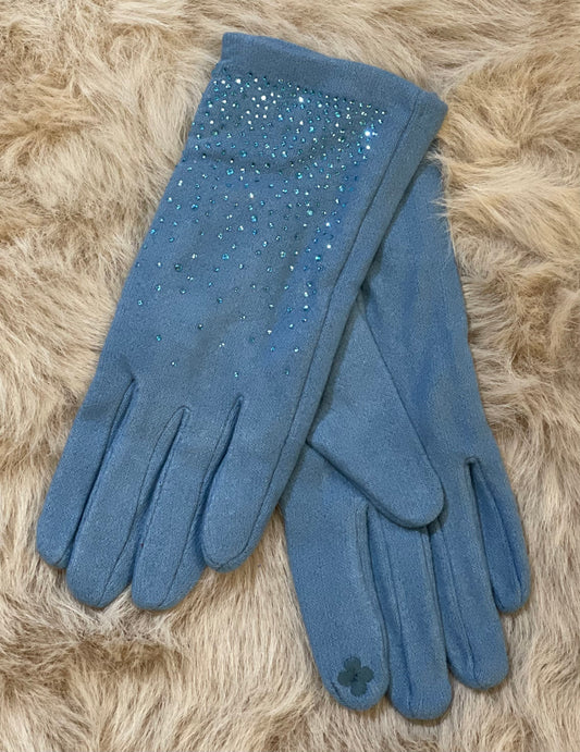 hannah k - Powder Blue Diamante Glove.