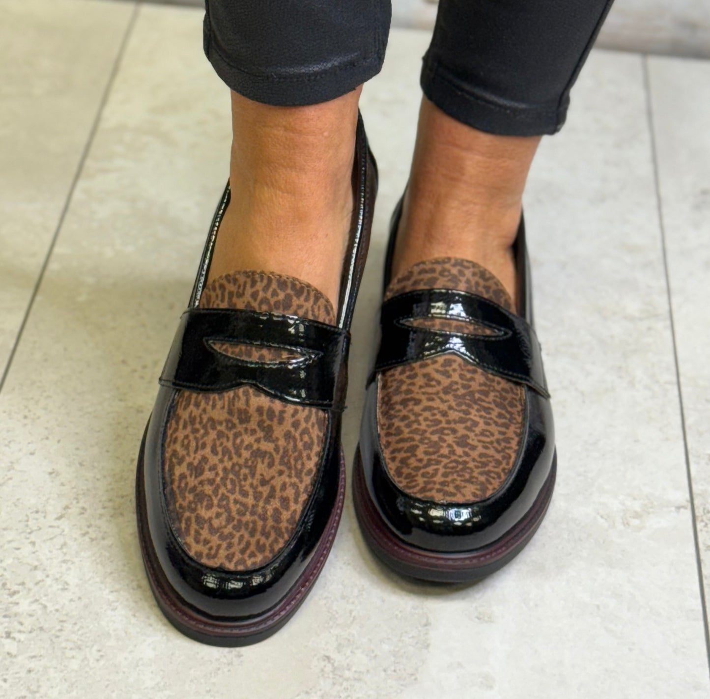Lunar - 'Titan' Black Patent Combo Loafer