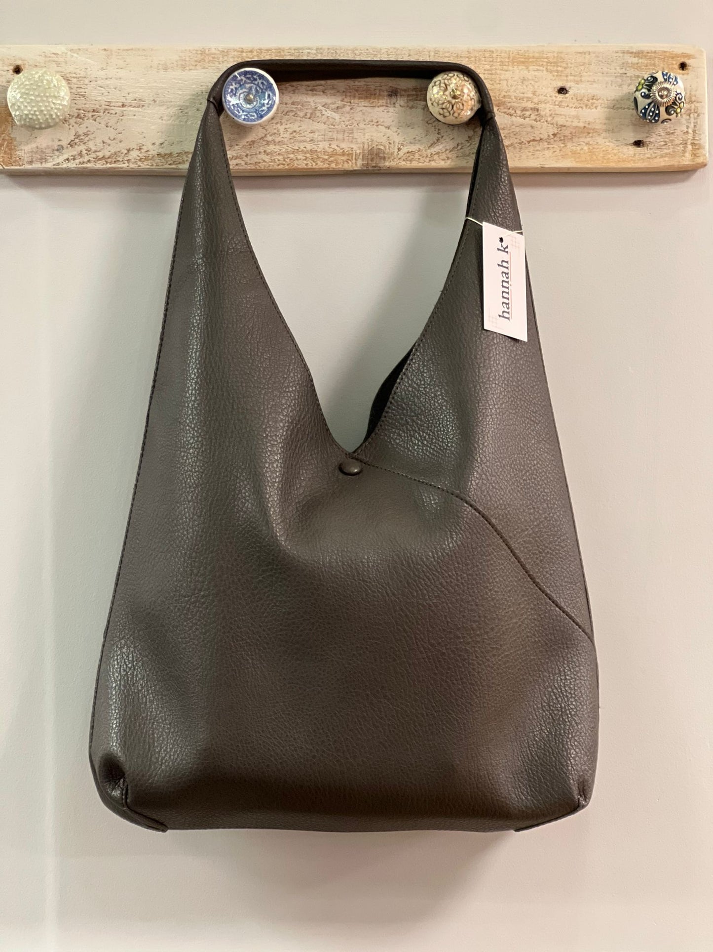 hannah k - 'Amy' Charcoal 2 Piece Slouch Bag