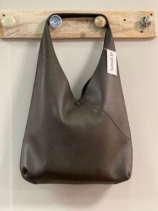 hannah k - 'Amy' Charcoal 2 Piece Slouch Bag