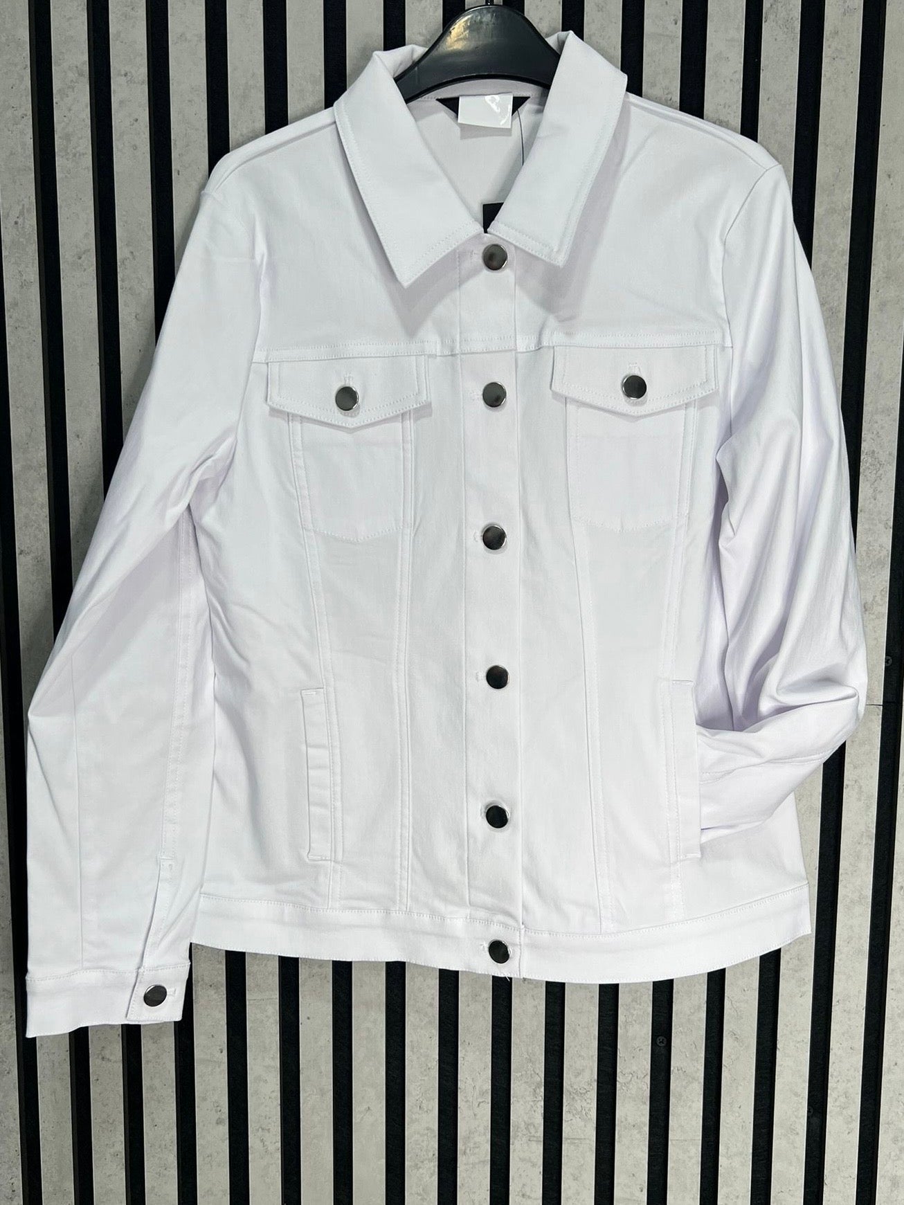 White Jean Style Stretch Jacket