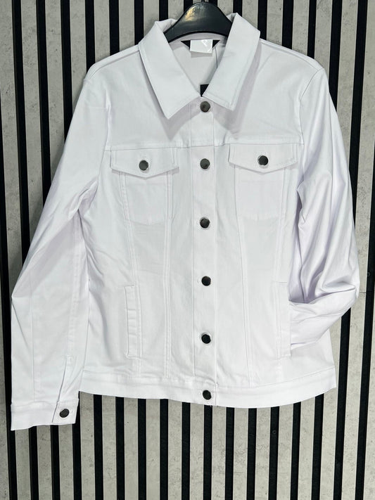 White Jean Style Stretch Jacket