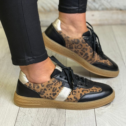 Bagatt- Animal Print/Black Trainer