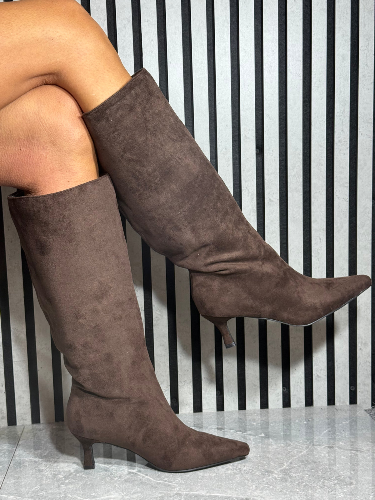 Rant & Rave- 'Daisy' Brown Long Boot