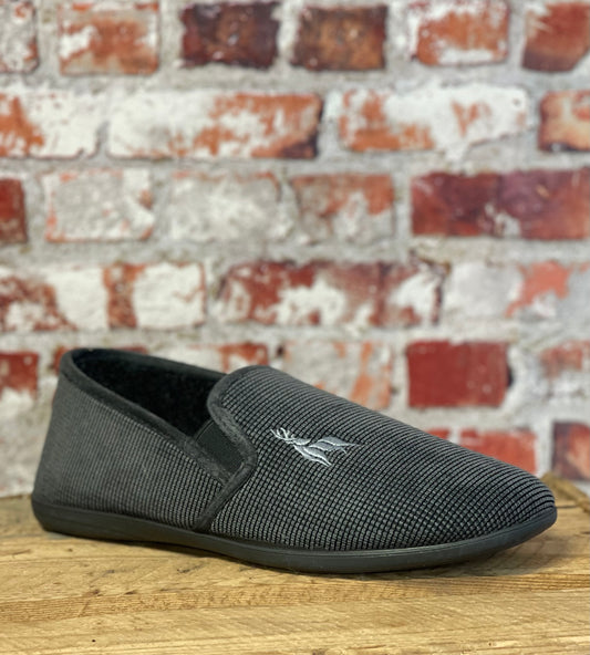 Lotus - 'Davida' Grey Mens Slipper