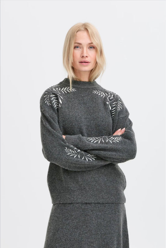 b.young - Grey Pullover