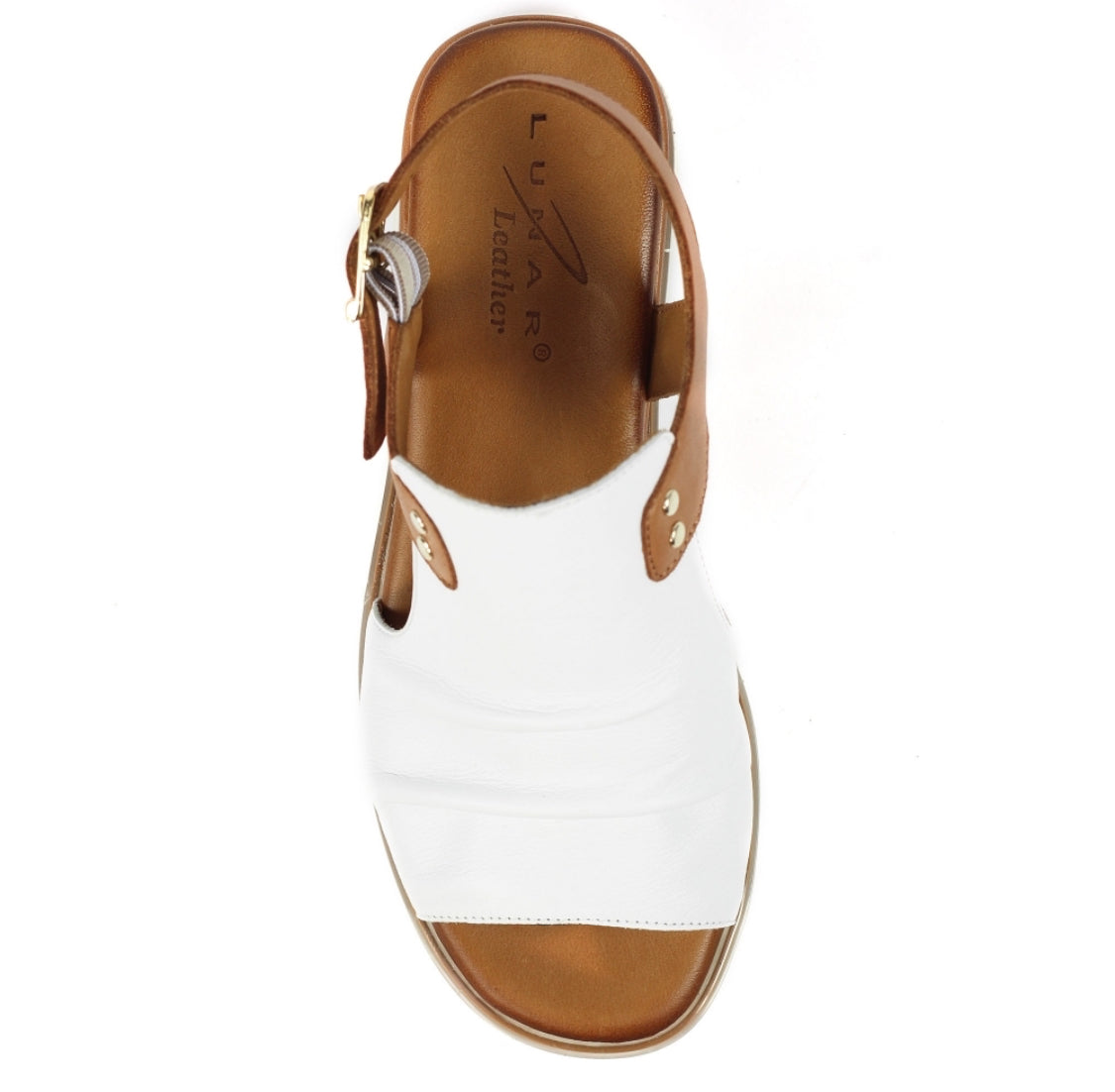 Lunar - 'Steffi' White Leather Sandal