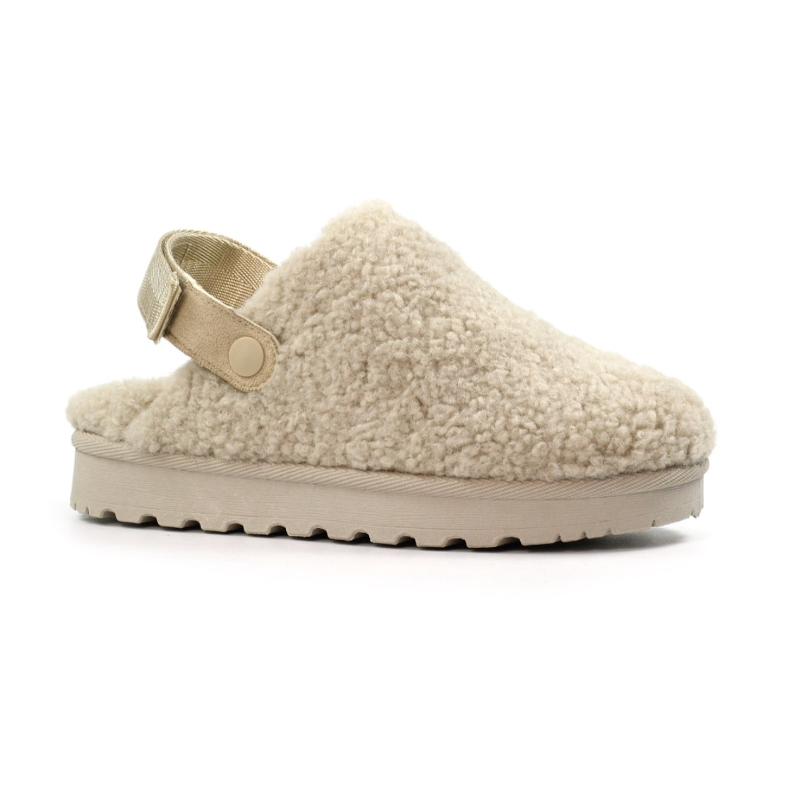 Lunar - 'Naples' Cream Teddy Slipper