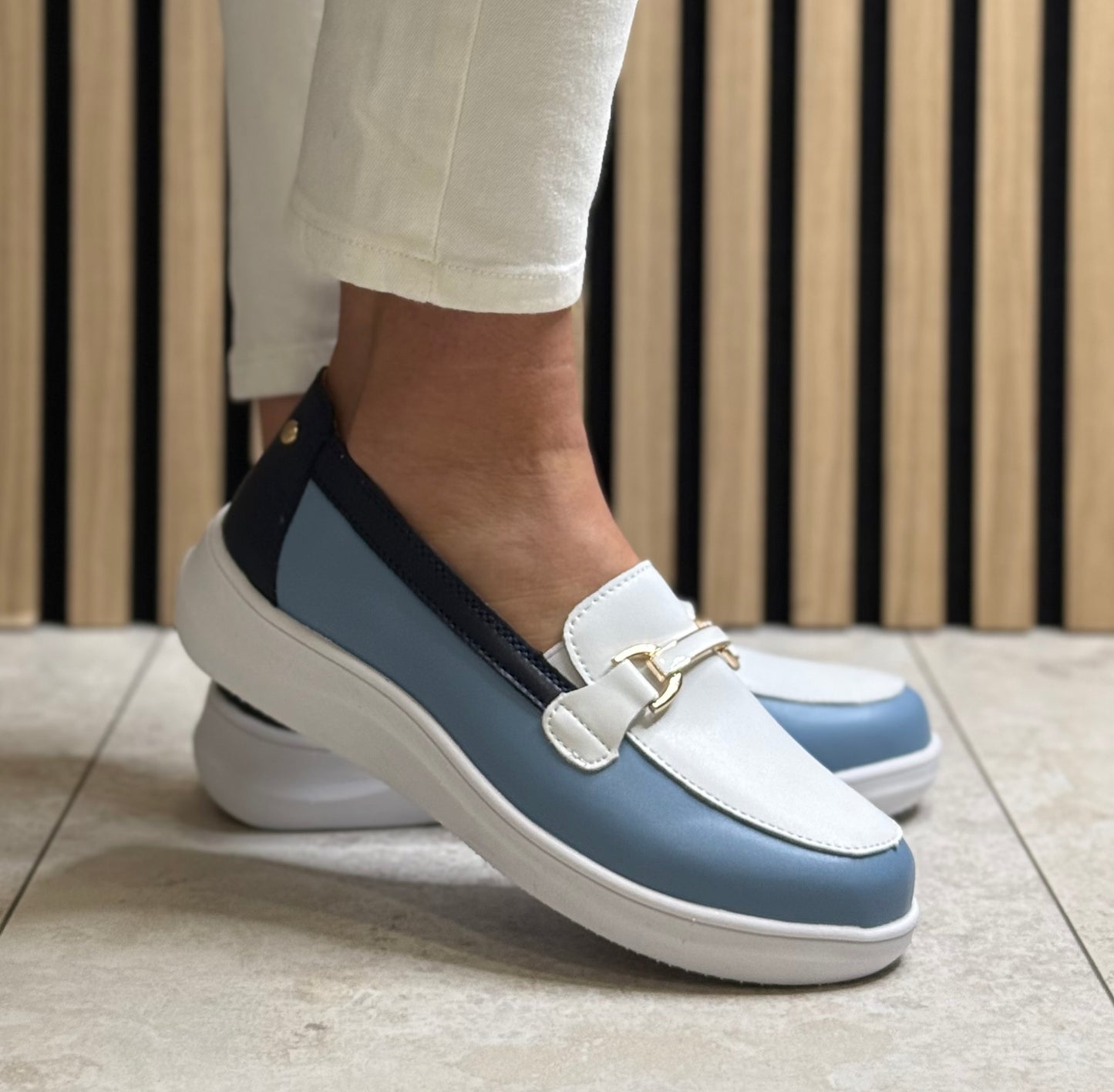 Patrizio Como - 'Furli' Powder/White Leather Loafer
