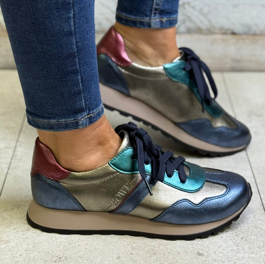 Tommy Bowe For Her - 'Saiki' Peacock Metallic Combo Trainer