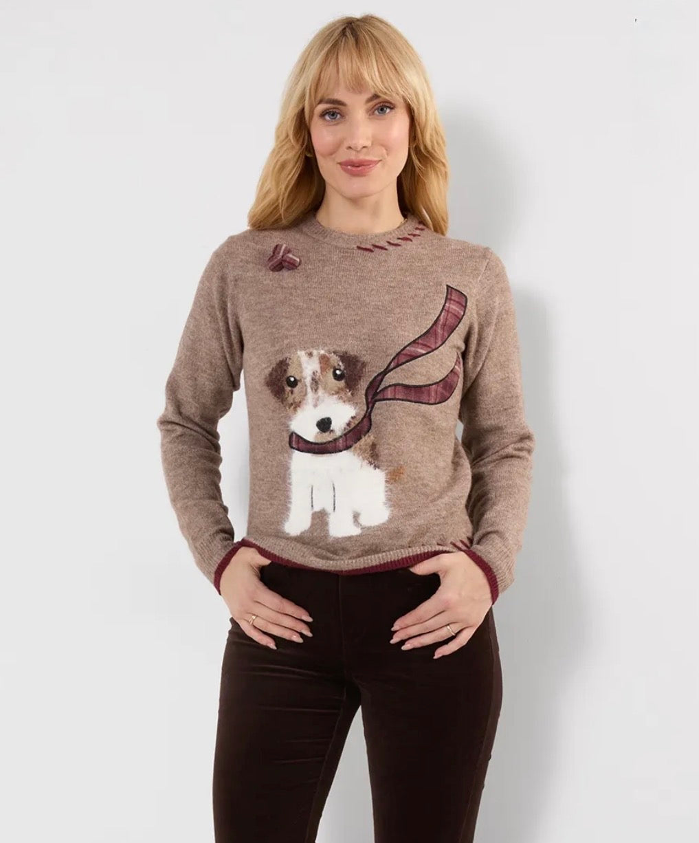 Joe Browns - Cooper Embroidered Fluffy Dog Jumper