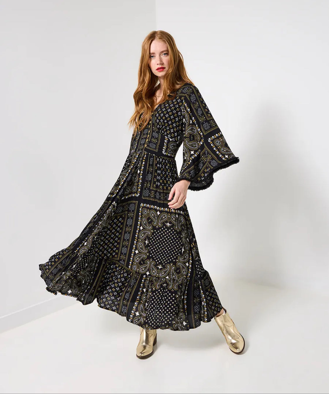 Joe Brown - Seline Scarf Print Crinkle Dress