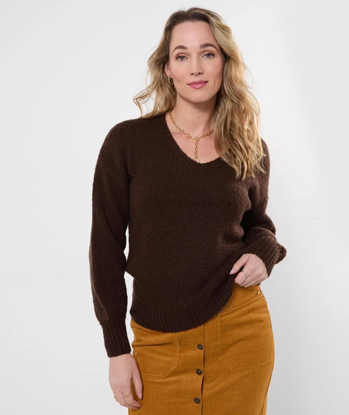 Joe Browns -  Brown Oh So Cosy V Neck Jumper (Copy)