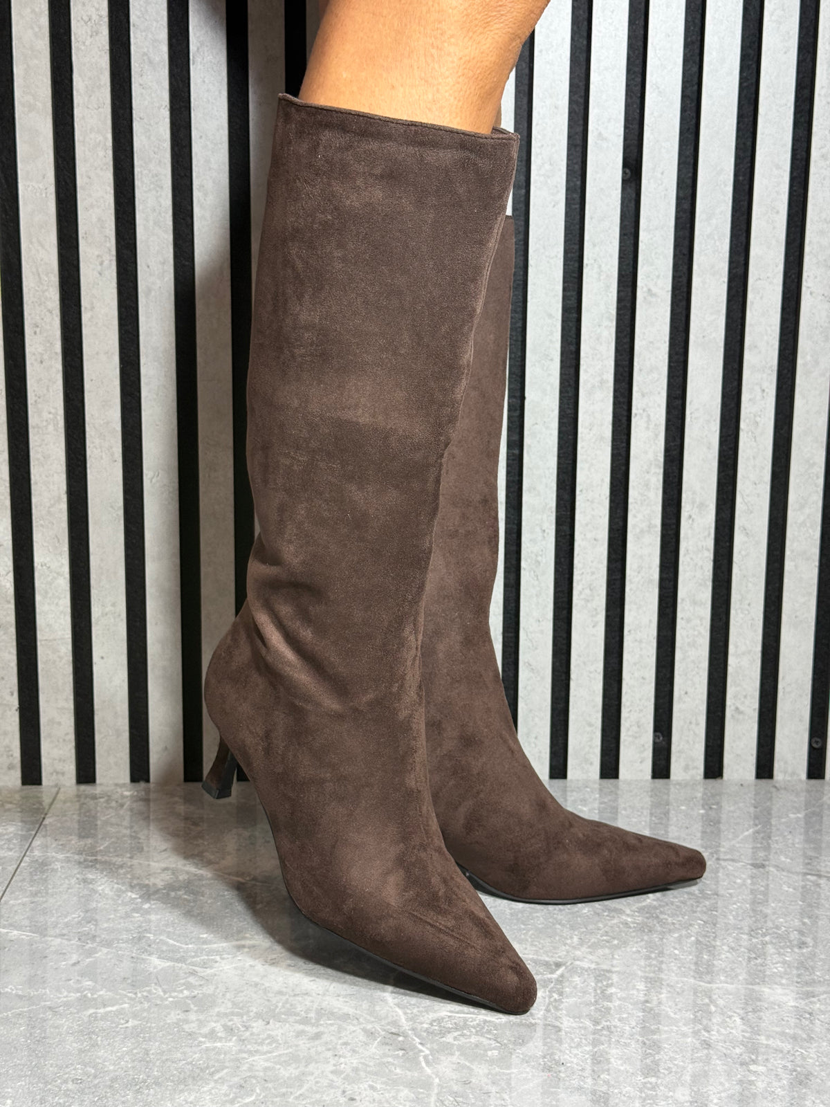 Rant & Rave- 'Daisy' Brown Long Boot