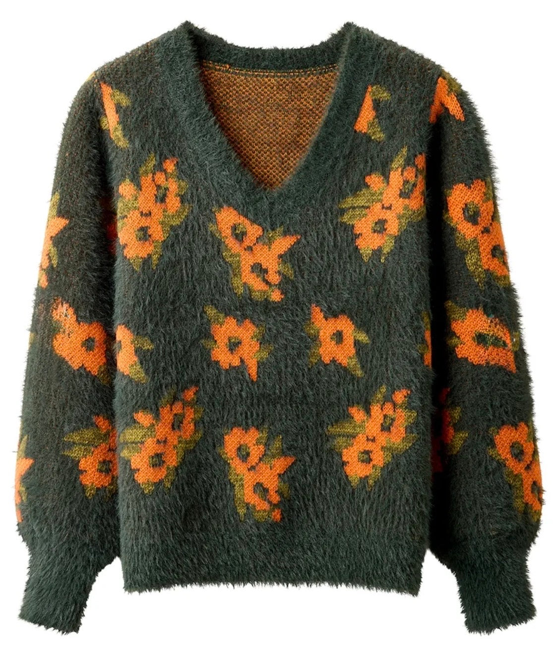 Joe Browns - Autumn Florals Fluffy V Neck Jumper