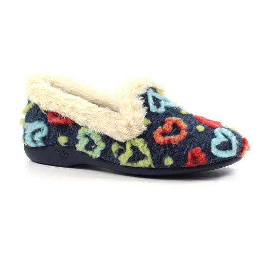 Lunar - 'Truffle' Navy Slipper