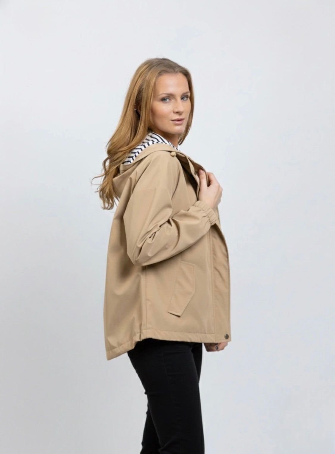 Beige Short Rain Jacket