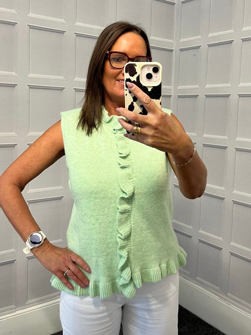 Kilky - Green  Sleeveless Knit