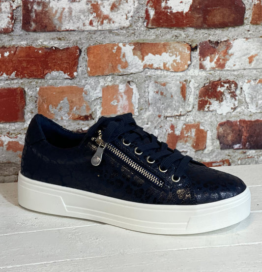 Lunar - 'Charm' Navy Trainer