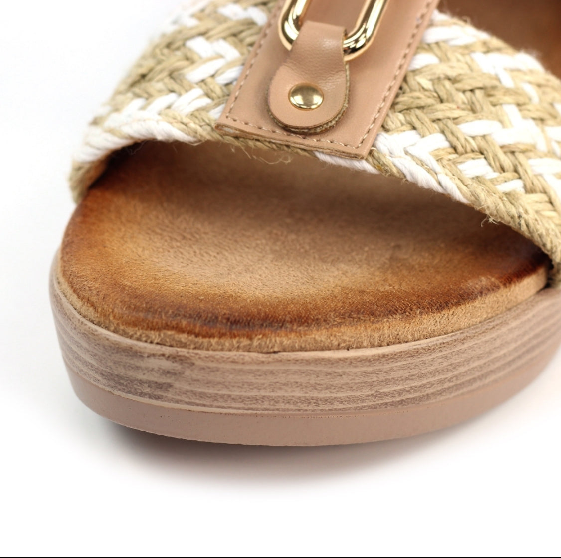 Lunar - 'Jamie' Beige Wedge Sandal