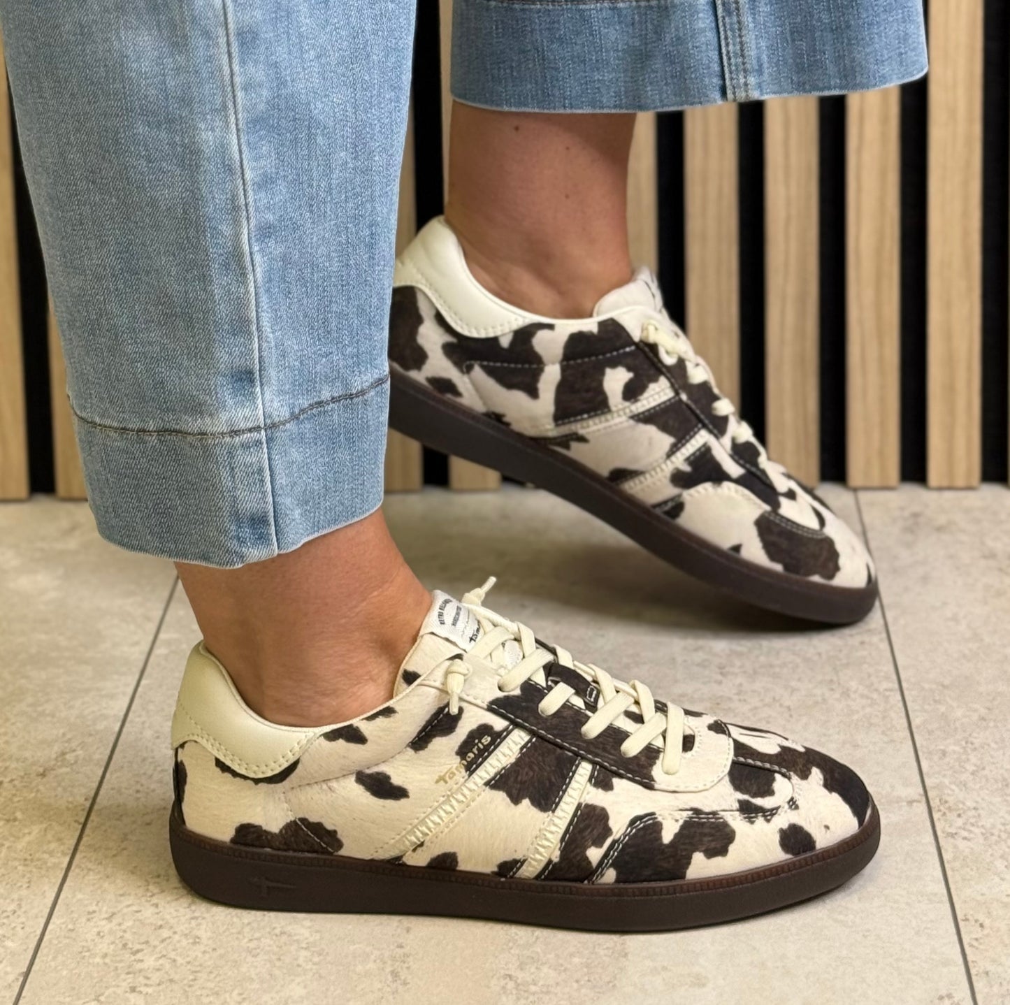 Tamaris - Cow Print Trainer