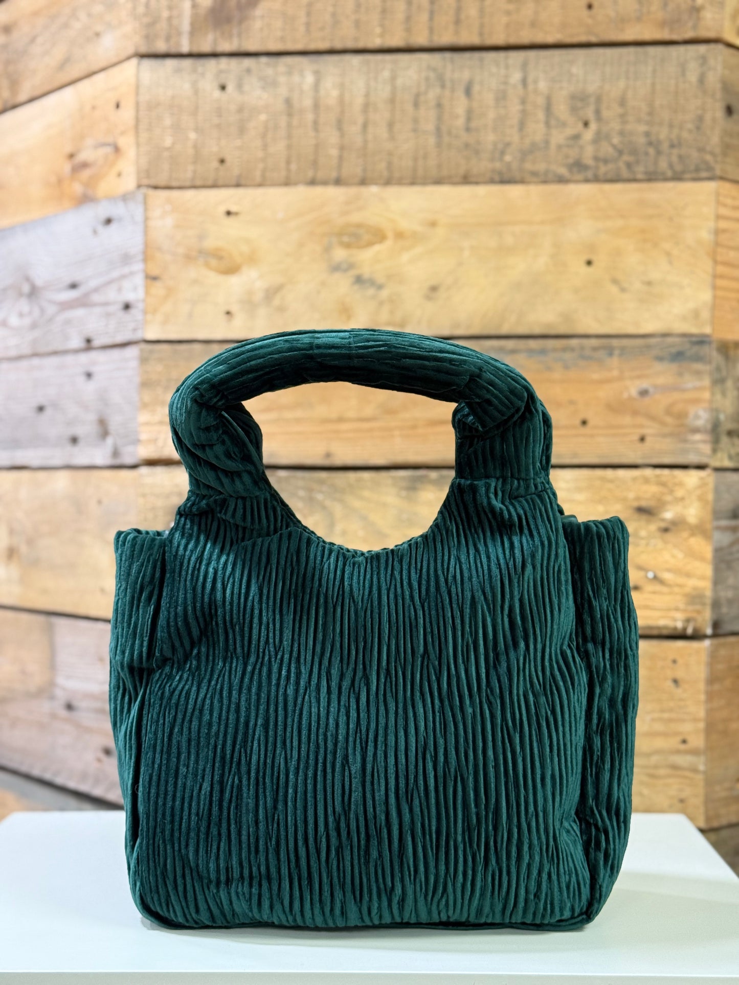 hannah k - 'Brianna' Green Cord Small Handbag